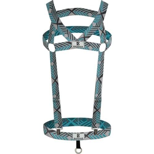 Fetish Men Leather Harness Belt Adjustable Male Body Bondage Cage Harness Strap Erotic Rave Gay Costumes for BDSM Sex Games