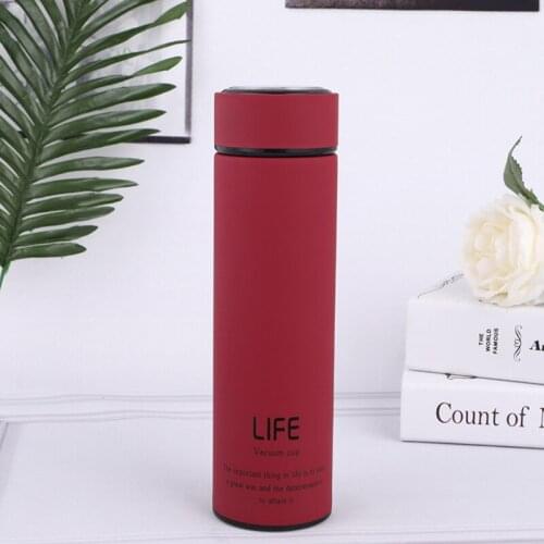 500ML 17OZ Stainless Steel Leak-Proof Water Bottle With Strainer Vacuum Flasks Insulated Water Cups Keeps Your Drink Hot & Cold