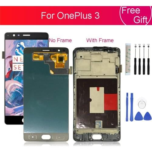 For Oneplus 3 LCD Display Touch Screen Digitizer Assembly for Oneplus 3T LCD 1+3 A3010 A3000 Replacement Repair Parts