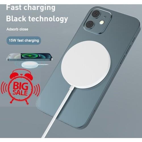 Magnetic Wireless Charger For iPhone 12 Pro Max Charger With Cable Magnet Fast Charger For iPhone Wireless Charging Pad
