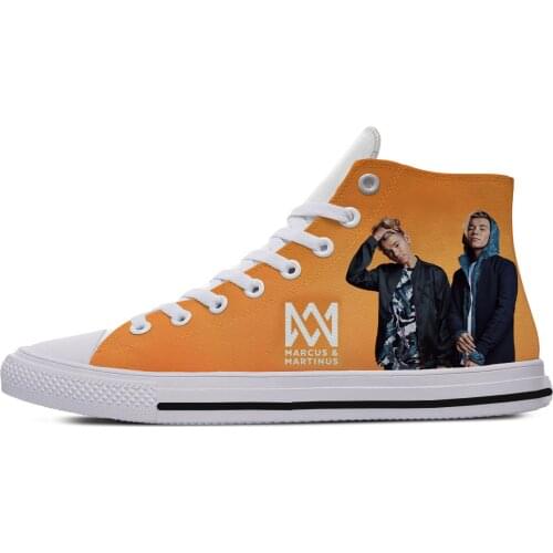 Marcus And Martinus Novelty Design Lightweight High Top Canvas Shoes Men Women Casual Breathable Sneakers