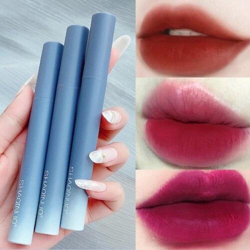6 Colors Matte Velvet Lipstick Waterproof Long Lasting Nude Liquid Lipsticks Non-Stick Cup Makeup Red Lip Tint Beauty Cosmetics