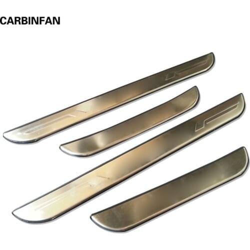 Stainless steel scuff plate door sill cover trim plate 4pcs/set car interior Sticker for 2007 2008 2009 2011 2012 Toyota Corolla