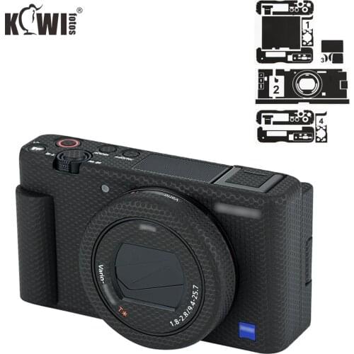 Kiwi Anti-Scratch Camera Body Sticker For Sony ZV-1 ZV1 Skin Anti-slide Protective Skin Film Kit Cover Matrix Black