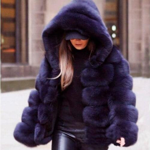 Latest Thick Warm Winter Fur Coat Women Faux Fox Fur Jacket Autumn Fashion Casual Outerwear Girls Plus Size Fur Coat 2019