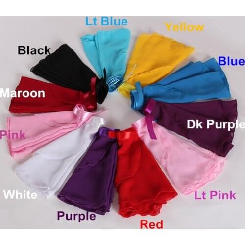 New Style Women ' Chiffon Ballet Tutu Dance Color Available Children Kids Girl Costume Basic Practice Skirt Skate Wrap Scarf