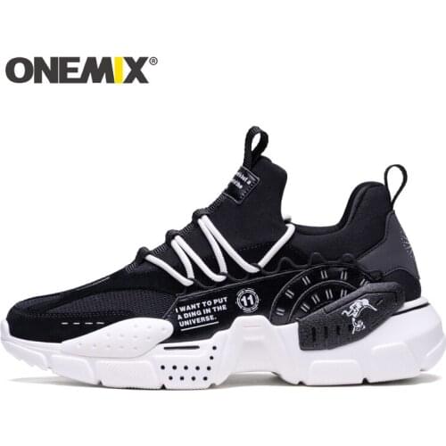 ONEMIX Running Shoes For Women High Top Platform Black Light Flats Men Sneakers Fashion Outdoor Sneakers Hip Hop Sport Shoes