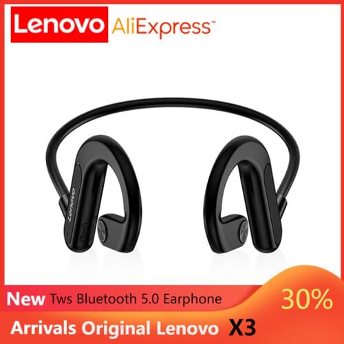 Original Lenovo X3 Wireless Bluetooth Earphone Bone Conduction Sport Headset IPX5 Waterproof with Mic headset Bass stereo
