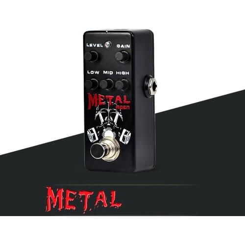 MOEN Guitar Effect Pedal Metal Distortion Level Gain Low Middle High Guitar Accessories