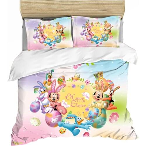 Disney Mickey Minnie Mouse Bedding Series Cartoon Bedroom Decoration Down Quilt Cover Pillowcase Childrens Gift Home Textile
