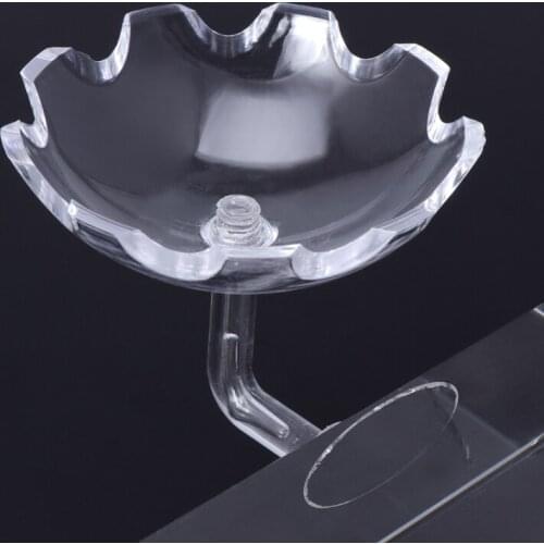 Fish Tank Feeder Aquarium Shrimp Acrylic Feeding Bowl Floating Clear With Sucker