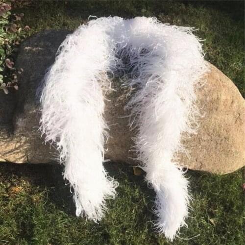 10ply Ostrich Feather Boa Thick Width 28-30cm Ostrich Feathers for Crafts Strip DIY Wedding Decoration Party Dance Fashion Plume