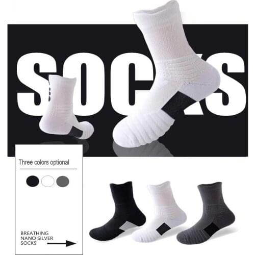 Super Elite Men Running Socks Sports Sock Hiking Tennis Ski Man Basketball Football Cycling Slip Cotton thick warm size 38-45