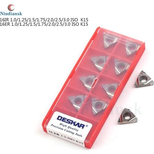 CNC lathe 16ER 16IR 1.0 ISO 1.25 ISO 1.5 ISO 1.75 ISO 2.0 ISO 2.5 ISO 3.0 ISO K15 carbide thread insert,for aluminum and copper