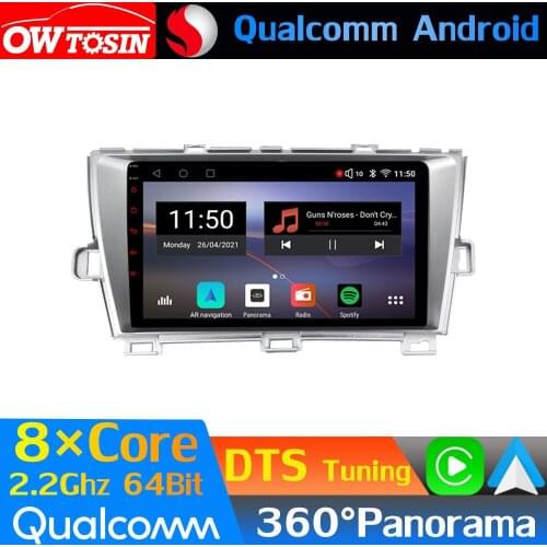 Qualcomm 8Core Android Car Media For Toyota Prius XW30 2009-2017 GPS 360 Panoramic Radio CarPlay HIFI DTS DSP WiFi Optical HDMI