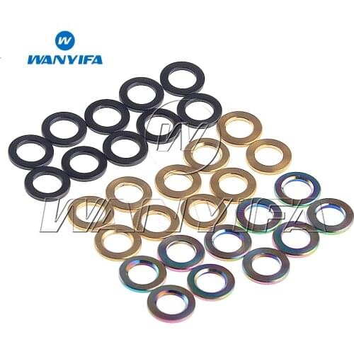 Wanyifa Titanium Ti M5 Flat Washer Grade 5 Ti-6Al-4V Fit for Brake Stem Bottle Cage Screws Shiter 10Pcs/lot