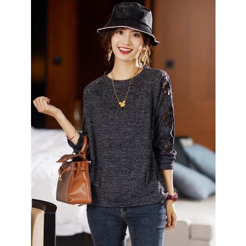 Long-Sleeved Plus Size Spring Autumn Summer Vintage Clothes For Women Oversized T-Shirt Tops Blouses Vetement Femme 2021