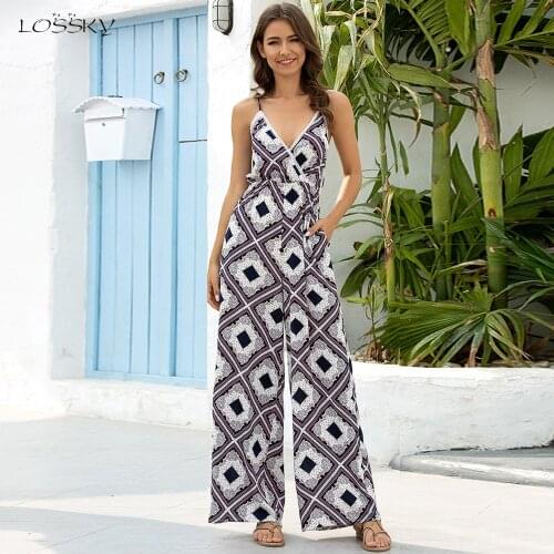 Summer Rompers Jumpsuit Elegant Women Backless Beach Womens Outfits Casual Ladies Wide Leg One Piece Clothing 2020 Red Clothes