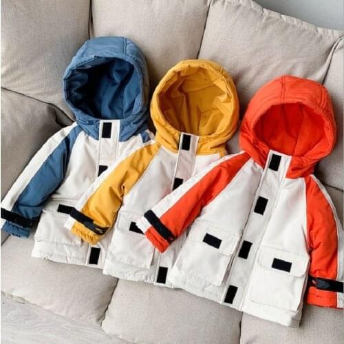Winter 2-6Y Kids Baby Boys Girls Hooded Cartoon Padded Jacket For Boys Girls Thicken Down Padded Coat For Childrens Outerwear