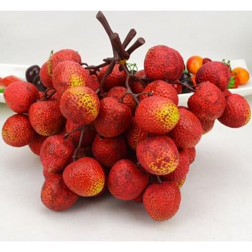 050 Plastic high imitation litchi string fruit and vegetable model fake litchi