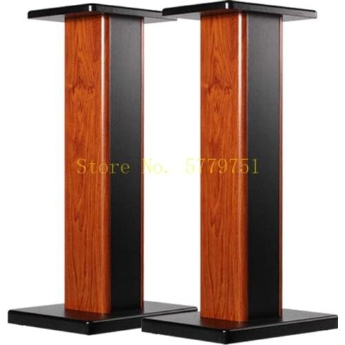 1 Pair Speaker Bracket Surround Base Floor Tripod Anti-vibration Wooden Bookshelf Box Shelf Can Be Filled With Sand