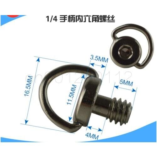 10pcs 1/4' Camera Mounting Screw 16.5mm for Tripod Monopod Quick Release Plate PU-60 PU-50 PU-70 PU-100 PU-100 PU-120 PU-150