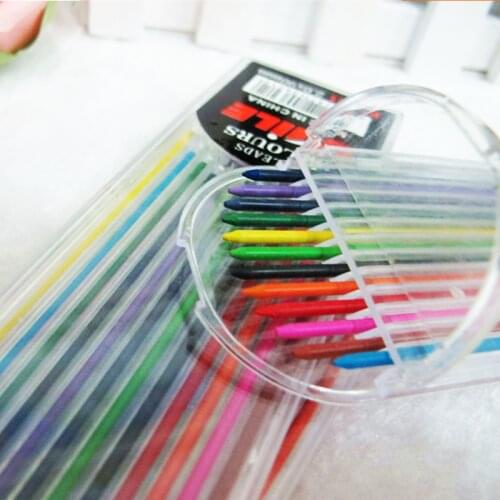12pcs/box 2B 90mm Lead Chancery Colorful Refill Art Cute Sketch Automatic Lead Creative Student Supply Mechanical Pencil