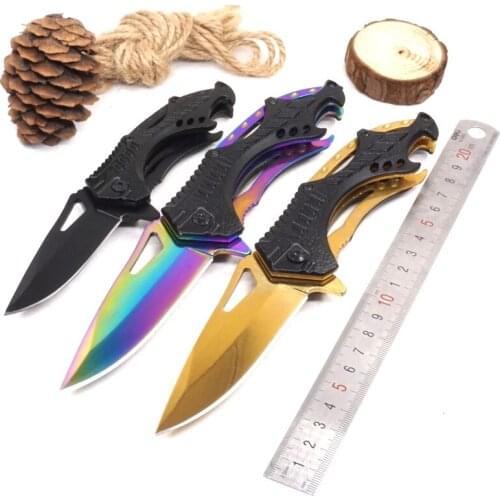 215mm Folding Knife Pocket Survival Tactical Knife Outdoor Rescue Camping Tool Aluminum Handle Portable Hunting Knives EDC Tools