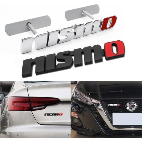 3D Metal NISMO Car Sticker Front Grille Emblem Badge Decal Car Styling For Nissan Qashqai Juke Tiida Teana Almera Accessories