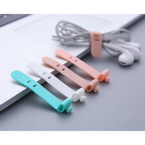 4/8Pcs Xiaomi Mijia Universal Line Storage Clip Desk Organizer Winder Portable Earphone Data Cable Storage Buckle Organizer