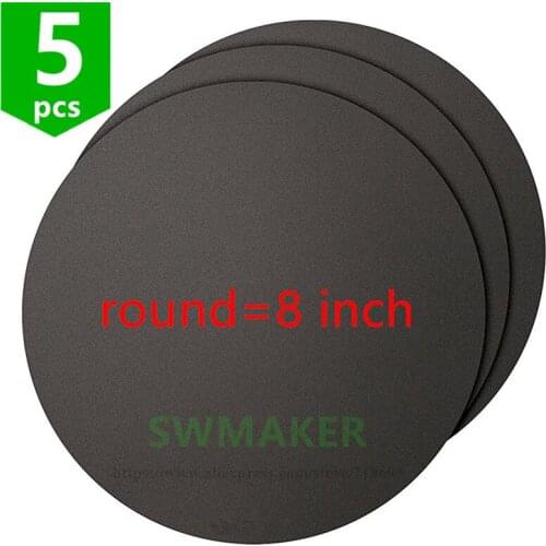 5pcs Diameter 8" ( 200mm ）Kossel 3D Printer Round Build Plate sticker Heat Bed Build Surface Anycubic Kossel 3D printer parts