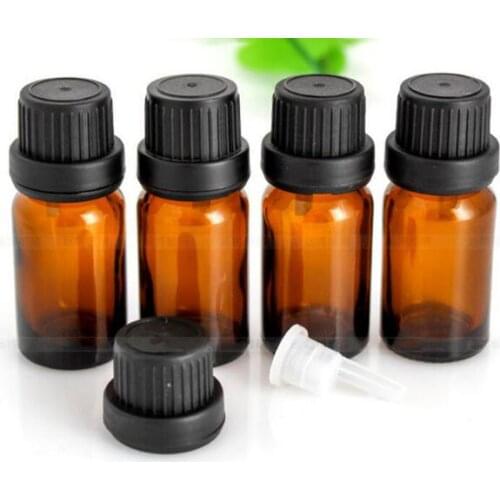 960pcs/lot Wholesale Amber Bottle 10ml Glass E liquid Bottle Brown Glass Dropper Bottles Empty Bottle 10 ml With Euro Dropper