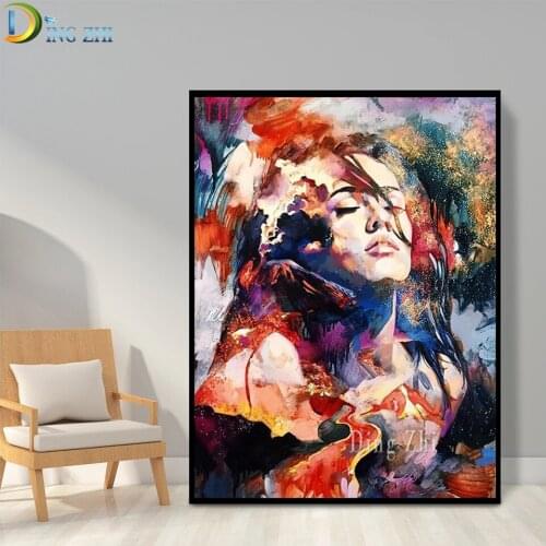 Full Square/Round Drill 5D DIY Diamond Painting Abstract Graffiti Art Woman Portrait 3D Embroidery Cross Stitch Mosaic Picture