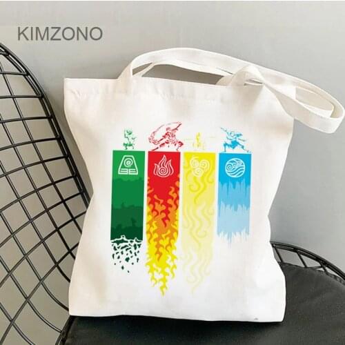 Avatar the Last Airbender shopping bag canvas eco bolso bolsa grocery tote bag bolsas reutilizables boodschappentas sac toile
