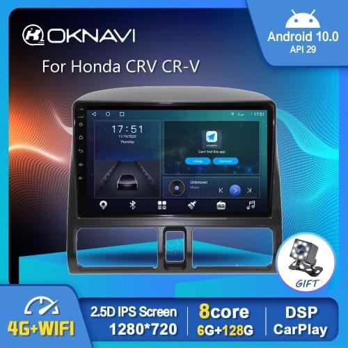 6G 128G GPS Multimedia For Honda CRV CR-V 2004-2006 Android 10.0 Car Radio Player DSP Wireless Carplay Auto 1280*720P 4G WIFI 9"