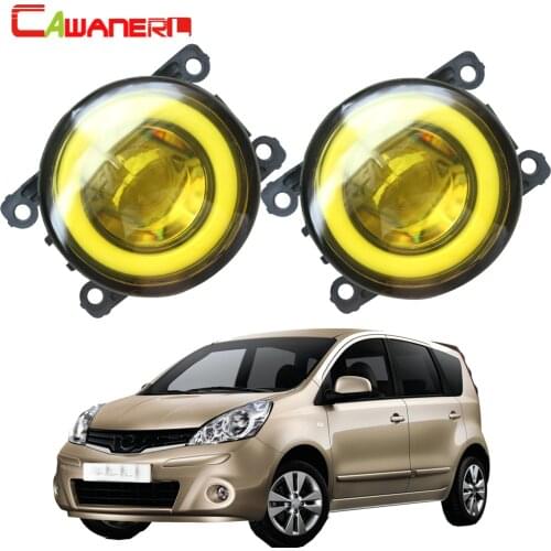 Cawanerl For Nissan Note E11 MPV 2006-2013 Car Styling 3000LM LED Fog Light Angel Eye DRL Daytime Running Lamp 30W 12V 2 Pieces