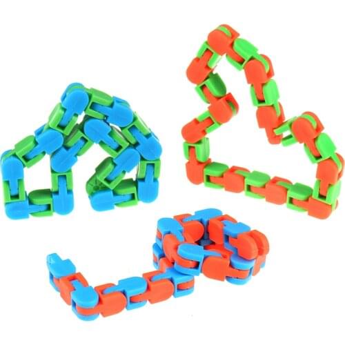 Wacky Tracks Snap and Click Toys Kids Autism Snake Puzzles Classic Sensory Toy