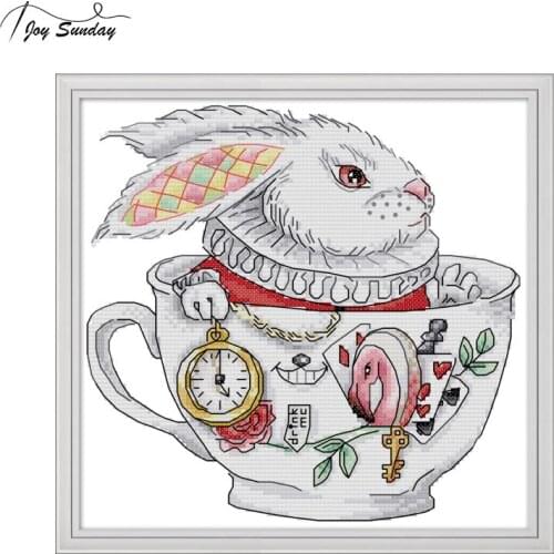 Joy Sunday Moon Landing Cross Stitch Cartoon Patterns Printed Canvas Aida Fabric Embroidery Kit DIY Needlework Stitch DMC Thread