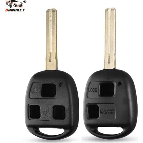 DANDKEY 3 Buttons Remote Fob Case Replacement Car Key Shell Fob For Lexus RX300 ES300 GX470 LX47