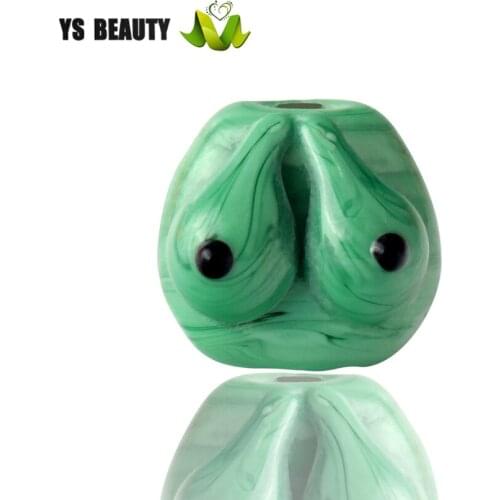 Lampwork fired hand - made glass bead breast modelling bead jewelry with beads DIY hand - made small jewelry with beads