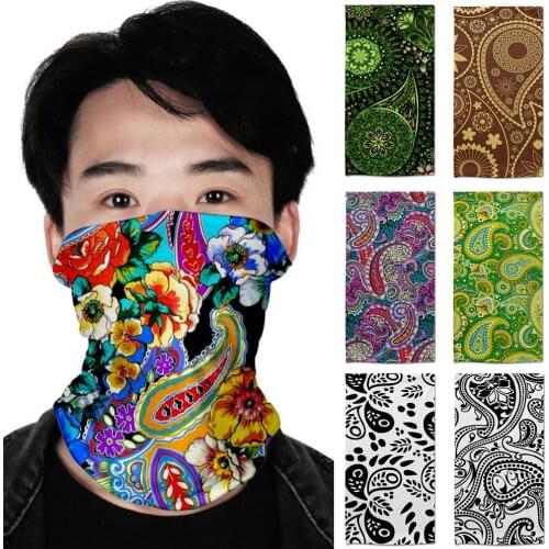 Summer Paisley Print Outdoor Sunproof Dustrpoof Bandana Face Scarf Head Wrap Bandana Face Scarf Head Wrap Bandana Face Scarf Hea
