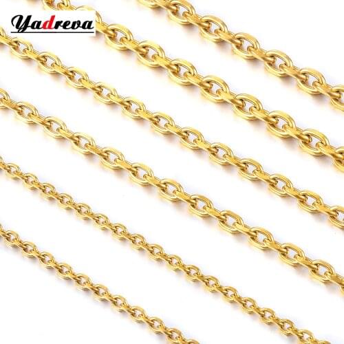 Hot Sale Stainless Steel Gold Chain Fashion Ladies Necklace Various Length Jewelry
