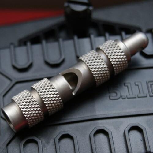 Metal Titanium Whistle Lightweight Life-saving Titanium Alloy Whistle Emergency Survival Whistles Outdoor Pocket Tools