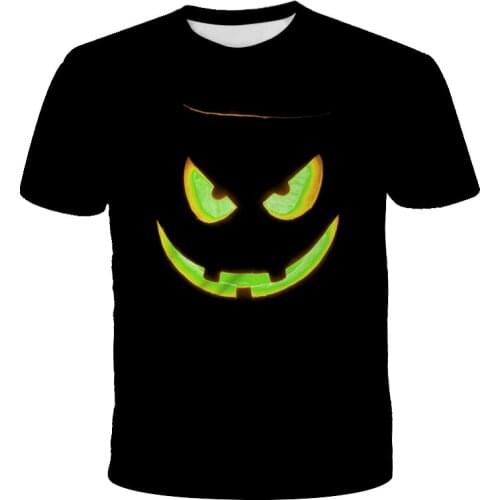 Pumkin Halloween T Shirt Men Cartoon T Shirt Boys Girls Unisex New Fashion Tshirt Funny Cosplay Tops