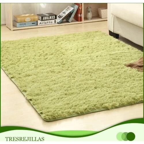 New 16 Color washed silk hair non-slip carpet living room coffee table blanket Bedroom bedside mat yoga rugs solid color plush