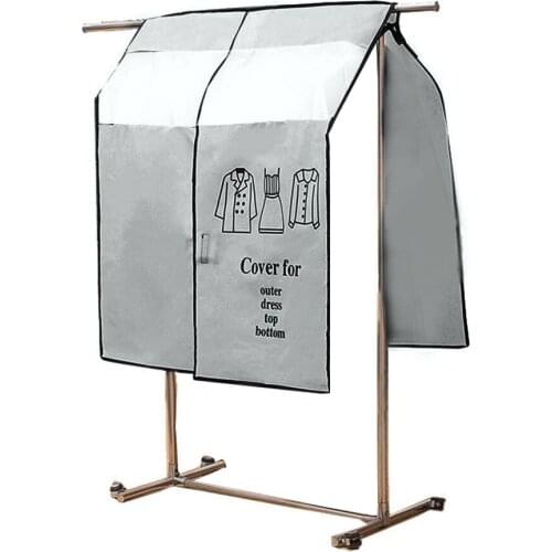 Non Woven Fabric Dust Bag Clothes Dustproof Hanging Cover Clothing Wardrobe Storage Organizer For Bedroom Floor Hanger