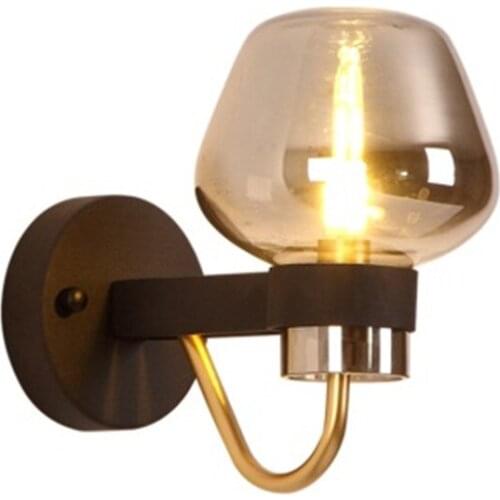 Nordic Loft Style Industrial Vintage Wall Light Fixtures Iron Glass Antique Lamp LED Bedside Wall Sconce Lighting Lamparas