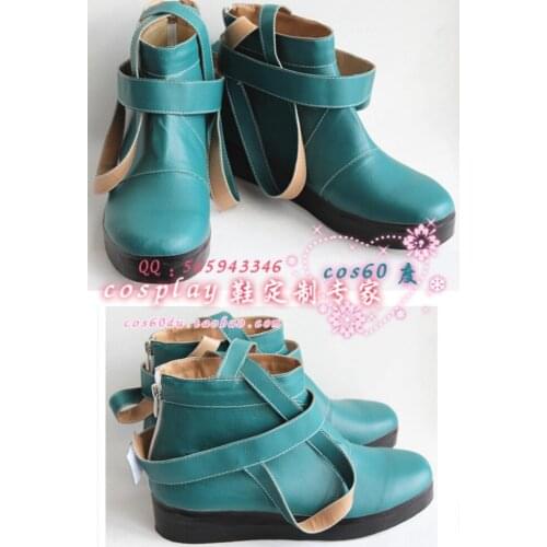 Saint Seiya Gold Saints Mu Green Cosplay Shoes S008