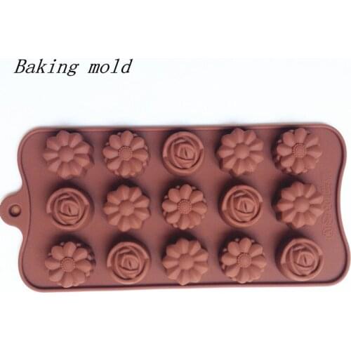 Wholesale Silicone mold B046 Kinds of flower shape Chocolate mold Fondant cake mold Free shipping