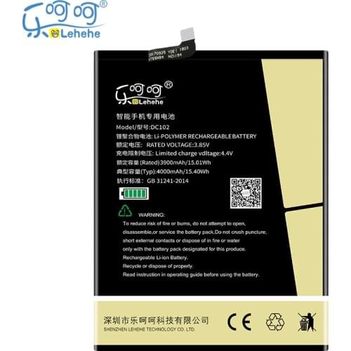 Original LEHEHE Battery for Smartisan U3 DC102 4000mAh Smartphone Built-in Batteries Replacement with Tools Gifts